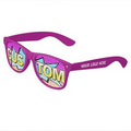 Magenta Logo Lenses Custom Printed Lenses Retro Sunglasses